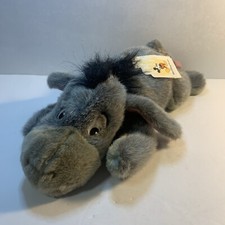 New w/ Tags Vintage Disney Store Eeyore Plush Removable Tail Winnie Pooh 14  
