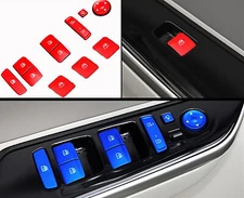 For Hyundai Tucson 2021-2024 Interior Steel Window lift buttom Stickers Trim