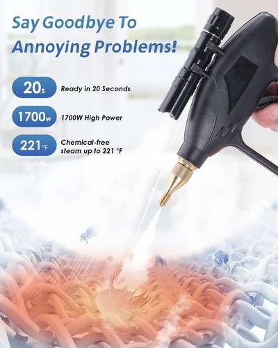 High Pressure Steam Cleaner - 1700W Handheld Steamer for Cleaning Grout Tile,... - Picture 3 of 7