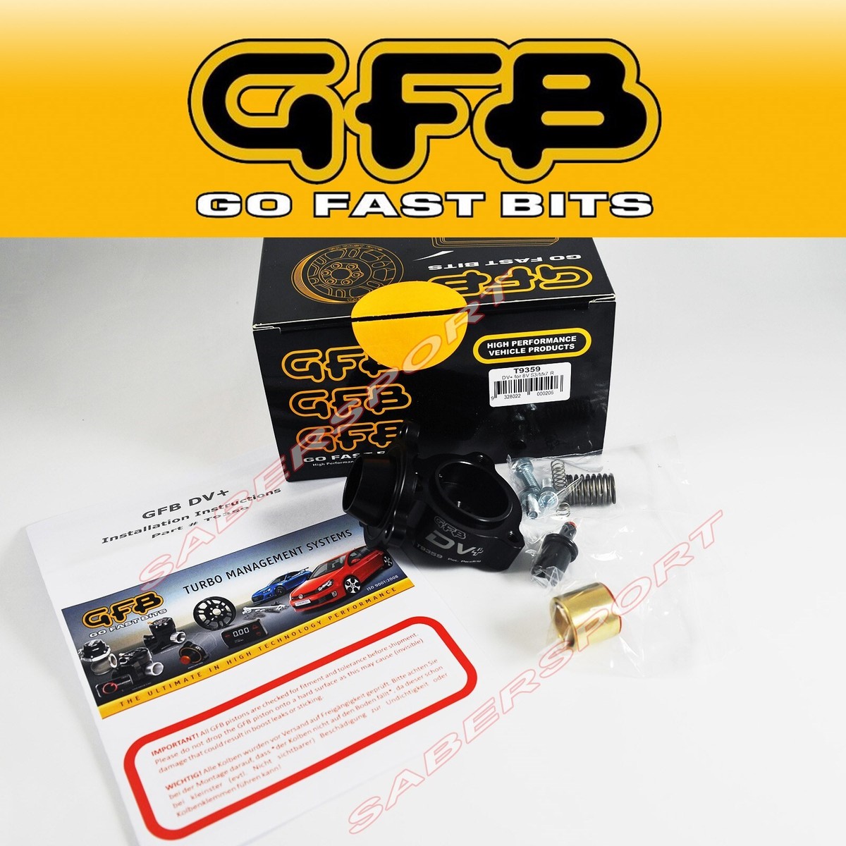 GFB DV+ T9359 ディバーターバルブ Go Fast Bits GFB T9359 DV+ Diverter Valve for VW MK7 Golf R & Audi