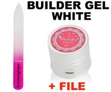 BLUESKY BUILDER GEL WHITE NAIL ART MANICURE TIPS POLISH UV LED SOAK OFF 15ML