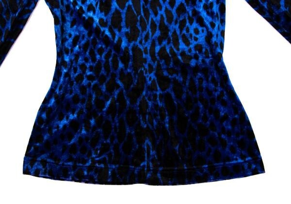 GIANNI VERSACE Leopard Pattern Stretch Velour Top… - image 7