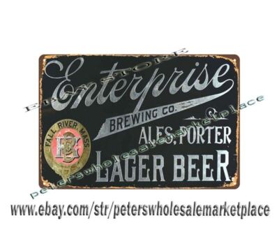ENTERPRISE BREWING CO brewing lager beer metal tin sign modern home decor