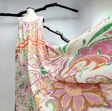 ZARA 🧡 ABITO MAXI ABITO SPALLINE AMPIO VISCOSA PAISLEY COLORATO 7646/022