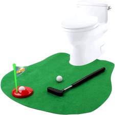 Mini Toilet Golf Set Golf Game GiftFun Desk Office Game Putting Green for Adults