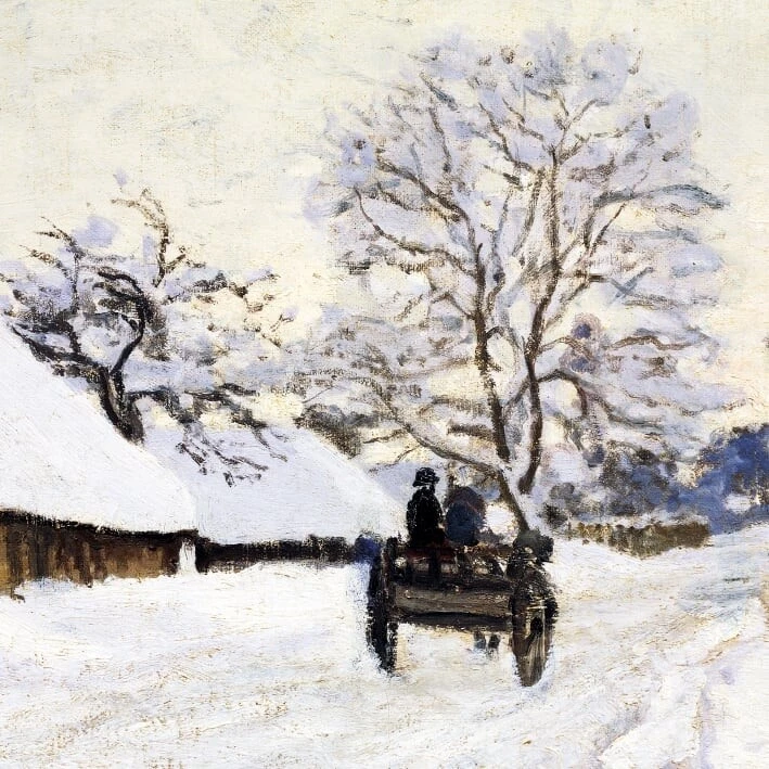 MUSEUM & GALLERIES Charity Christmas Cards 8 Vintage The Carriage – Classic Claude Monet Artwork