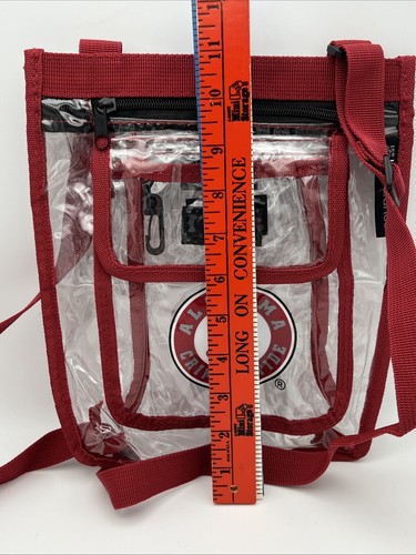 Bolso Bandolera Alabama Carmesí Marea Logo Aprobado por Estadio Día del Juego Transparente Rollo - Imagen 4 de 5