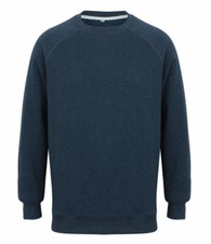 Mens workwear work wear sweatshirt top FRONT ROW FR834 BLUE , size large,  NEW