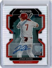 2022 Prizm Draft Picks Silver Refractor Josh Hood Auto (B72) A1 Mariners