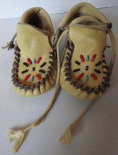 Beaded Baby Moccasins Child Leather Indian Moccasins
