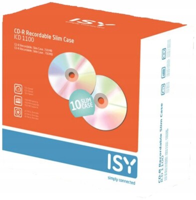 ISY  ICD-1100 CD-R 10er Set Recordable Rohlinge Slimcase 52x 700 MB Kapazität