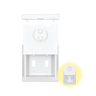 HomeStar Safety Light Switch Guard and Cover (Double Toggle Style)