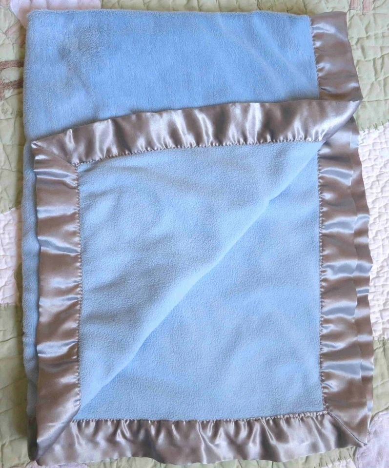 Child of Mine Blue On the Go Monkey carro estrela pelúcia com cobertor de cetim bebê menino em excelente estado usado - Imagem 3 de 4