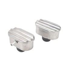 Polished Aluminum Finned Oval Air Pcv Breather Combo Valve Cover Polished Aluminum Finned Oval Air Pcv Breather Combo Valve Cover
