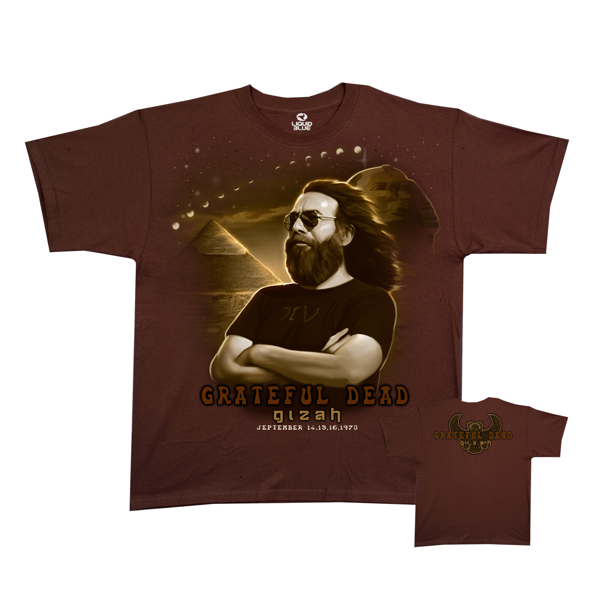GRATEFUL DEAD-DESERT FACE-GARCIA-Egypt GIZAH 1978-2 SIDED T-SHIRT-M VINTAGE,RARE