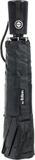 Automatic Open Close Water-Resistant Travel Folding Umbrella, Black 