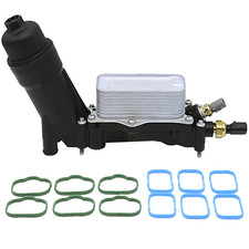 Fokes Engine Oil Cooler And Oil Filter Housing Adapter Gaskets Sensor Kit