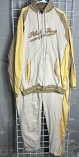 Phat Farm Men's Size XXXL Track Suit Jacket Pants Zip Up Set Spellout Logo Sewn