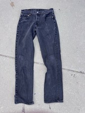 Vintage 2000 Levi  s 501-0660 Black Jeans Sz34 Actual 30x33 Made USA Faded Y2K