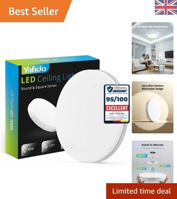 Elegante LED Deckenleuchte 30CM - 48W, kaltweiß 6500K, Eye Comfort Technologie