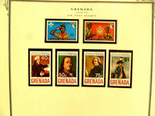 British Colony Grenada 1972, 1975, 2 air-post, MNH sets of 2+4, Scott # C27-C32.