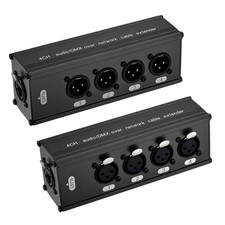 1 Pair 4 Channel 3-Pin Multi Network XLR Cable Breakout, Black