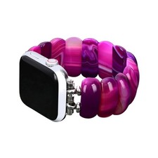   NEW Handmade Jasper Stone Apple Watch Band  Boho Design  Stretch Fit