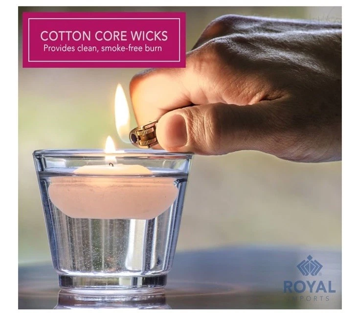 Royal Imports Velas Flotantes Blancas 3" - Paquete de 12 Sin Perfume Goteo Foto 2 de 4