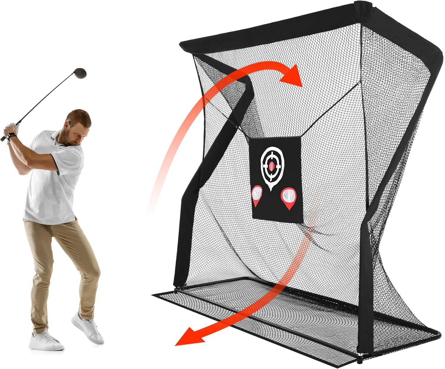 Simulator Net, Net Return, For Garage, Hitting, Backyard, Driving, Indoor/o