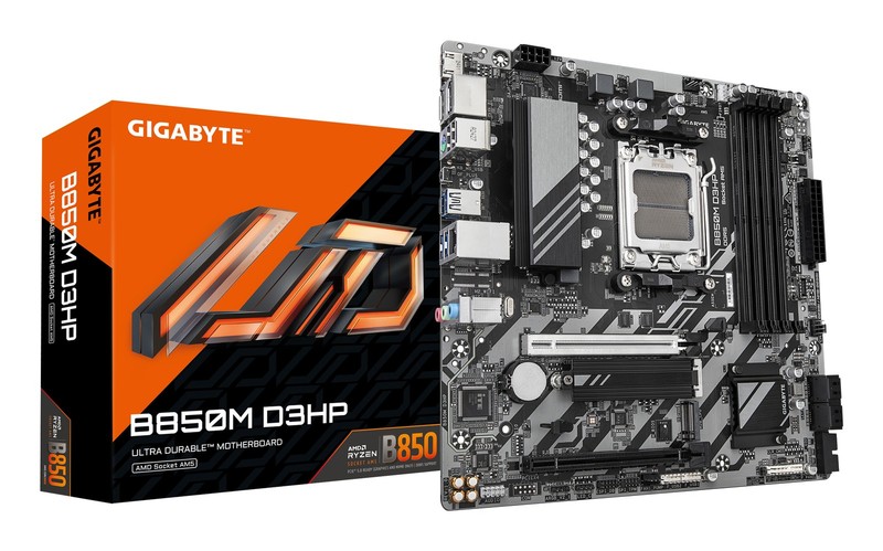 GIGABYTE B850M D3HP Motherboard - AMD Ryzen 9000 Series CPUs, 5+2+2 - AM5