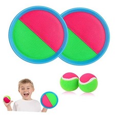 Ball Catch Set Games Toss Paddle,Kids Outdoor Toys, Toss and Catch Game Blue