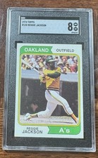1974 Topps - Reggie Jackson #130 A’s Athletics Yankees HOF SGC 8