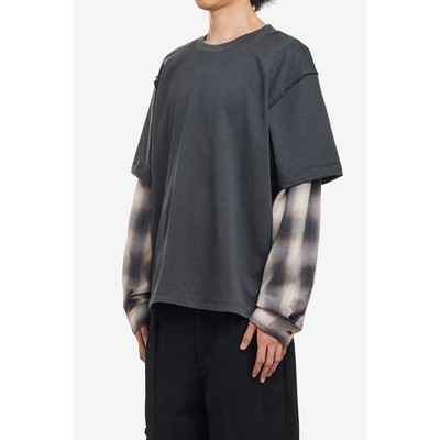 Beach Brains Men's Small Charcoal Plaid Dead End Shirt Skater Streetwear R4-11