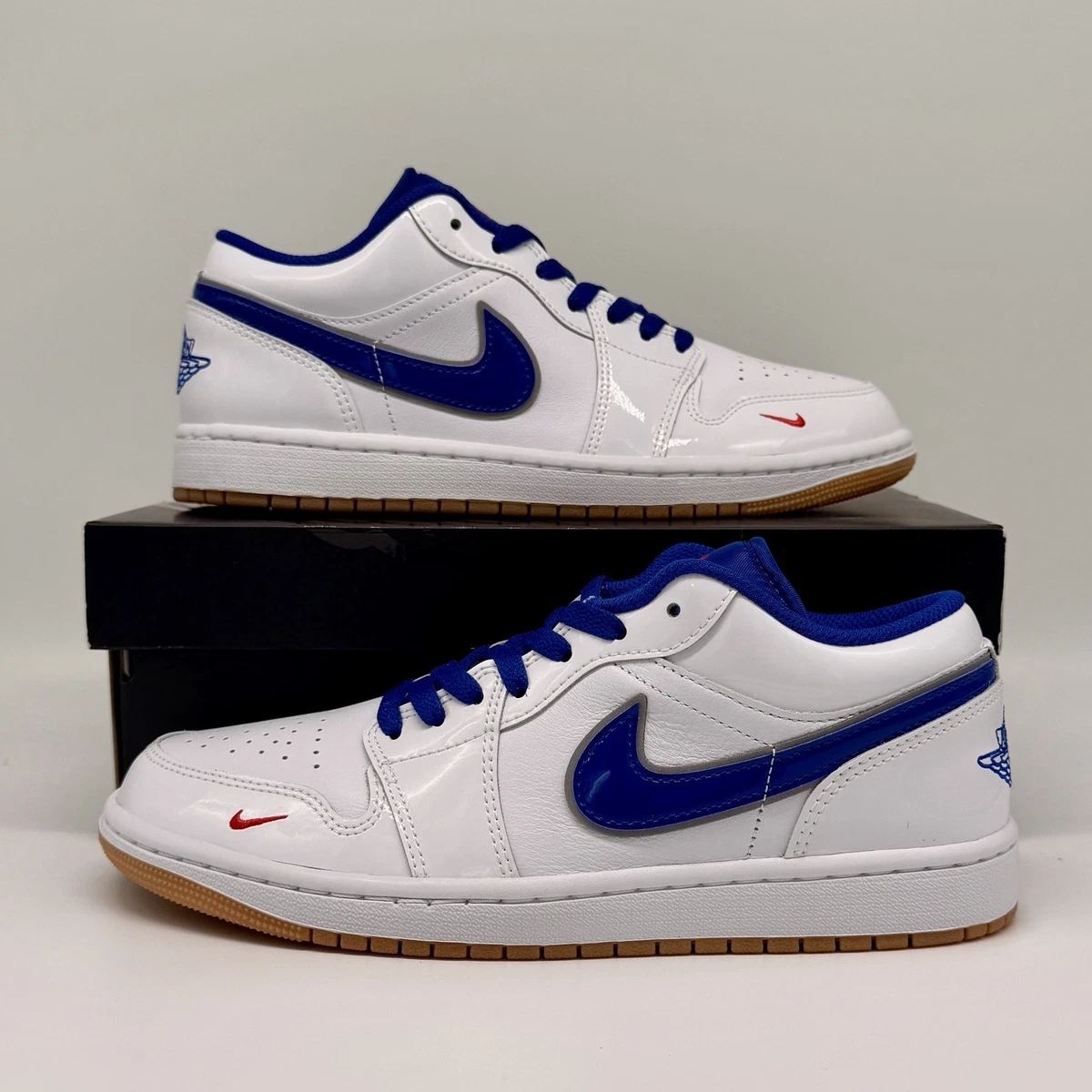 Jordan 1 Retro Low White Sport Blue - огромный выбор по лучшим