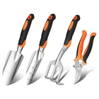 Heavy Duty Gardening Tool Set  4PC Aluminum Kit with Shovel, Trowel, Cultivator