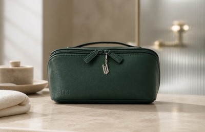 NWT Beis x Wicked Toiletry Kit Cosmetic Bag In Wicked Green