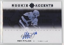 2019-20 Upper Deck Ultimate Collection Rookie Accents /99 Rem Pitlick Auto 01ks
