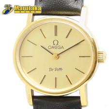Omega Devill Manual Winding Watch Champagne Gold Almond Dial SS Case #S90658