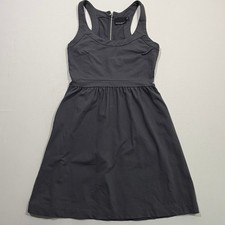 Cynthia Rowley Dress Womens M Gray Active Scuba Skater Racerback Zip Pockets