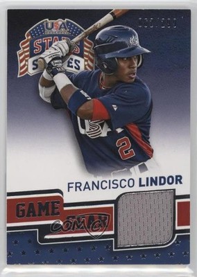 2015 Panini Stars and Stripes Game Gear /299 Francisco Lindor #38 Rookie RC 0ji1