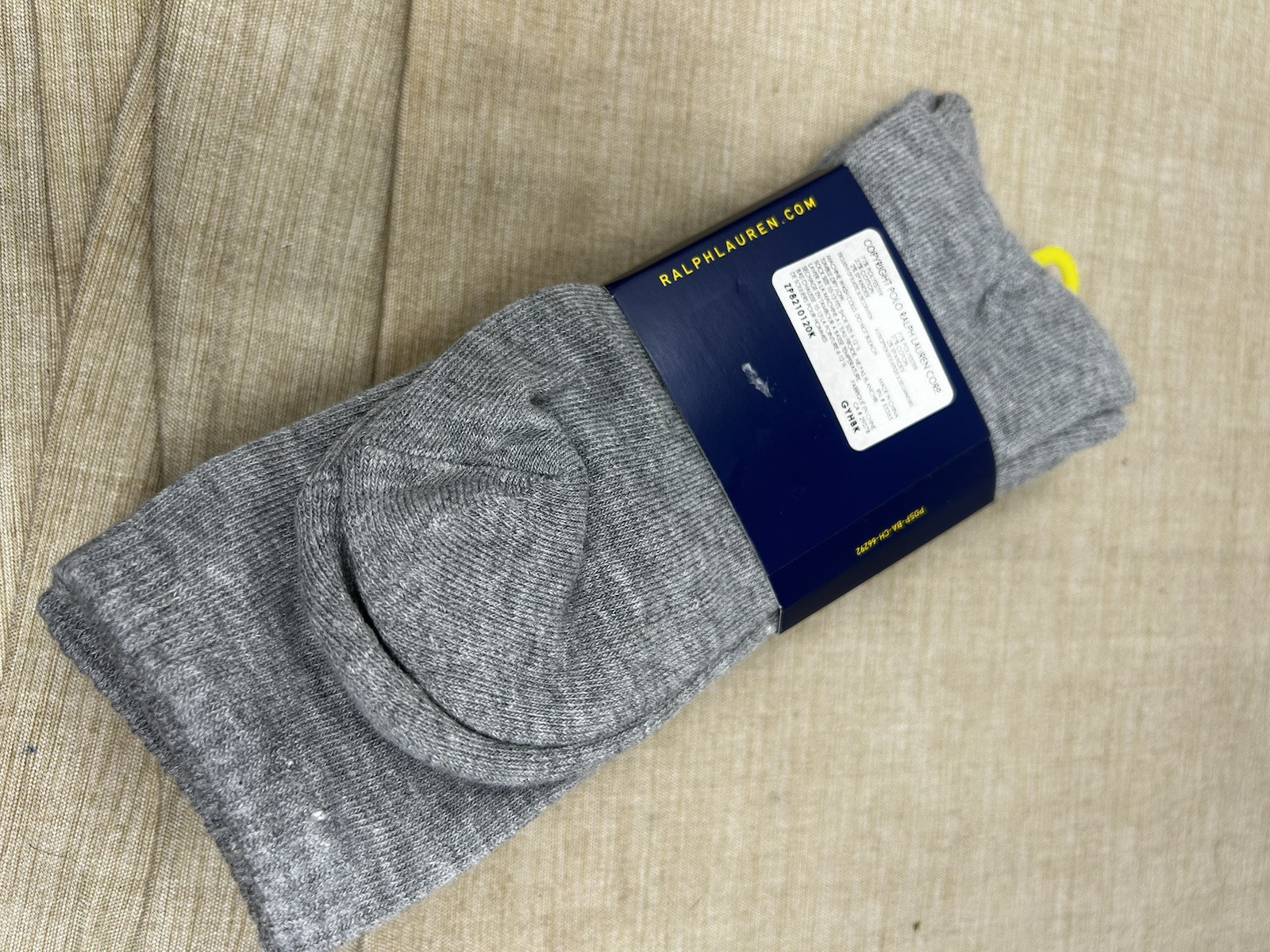 Polo Ralph Lauren 3 paia girocollo grigio logo pony uomo taglia 10 13