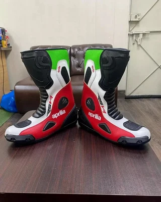 Aprilia RSV4  Herren Leder CE Motorrad Motorrad Rennsport Schuhe Touring Stiefel - Bild 1 von 3