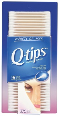 Q Tips Cotton Swabs 100% Pure Cotton Soft Tips Variety Uses White Color 375ct
