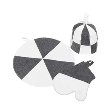 3Pcs Sauna Accessories Kit Anti Heat Absorbent Floor Mat for Pool Shower SPA