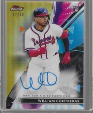 2021 Finest #FA-WC William Contreras Finest Autographs Gold Refractor #/50