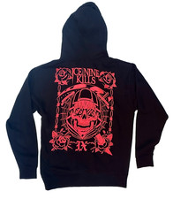 OFFICIAL Ice Nine Kills Horrorwood Slasher ZIP Hoodie Black Mens Size MD,LG NEW