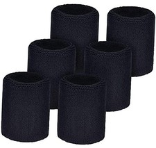Wrist Bands Multipack - Sweat Bands  Wristbands for 3-Pack Wristbands: Black