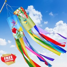 Tatuo Windsock 40" Heavy Duty Streamers Decorative Outdoor Garden