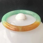 Certified Grade A Red Green 60-61mm Natural Burma Jade jadeite Bangle Bracelet