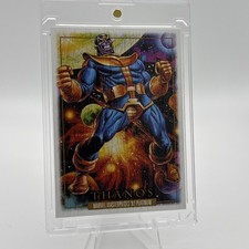 2024 Upper Deck SkyBox Marvel Masterpieces ’92 Platinum Wood THANOS #83 UD 1:72